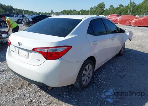 2016 Toyota Corolla Le z USA, uszkodzony, nr VIN 2T1BURHE9GC665643
